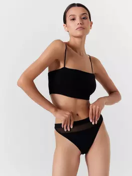 Трусы женские слипы в черном цвете