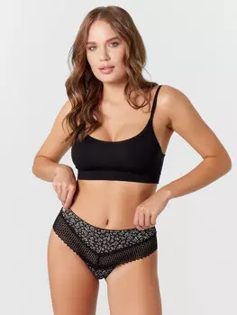 Трусы женские слипы в черном цвете