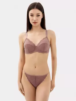 Трусы женские слипы в коричневом цвете