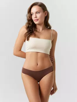 Трусы женские слипы в коричневом цвете