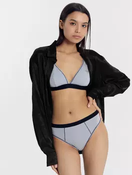 Трусы женские слипы в сером цвете