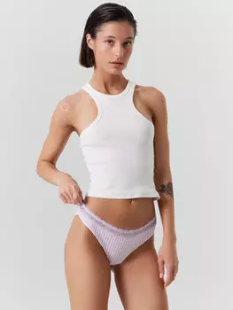 Трусы женские слипы в сиреневую полоску