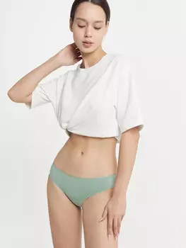 Трусы женские слипы в зеленом цвете