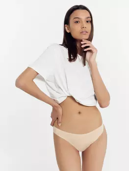 Трусы женские стринги бежевые