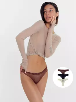 Трусы женские стринги мультипак (3 шт.)