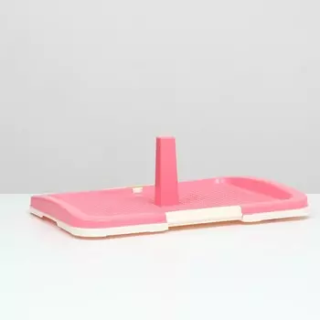 Туалет для собак с сеткой и столбиком 47345.5 см, розовый