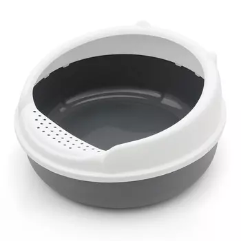 Туалет нюша м с бортом без сетки 52 х 42 х 23 см серый fix