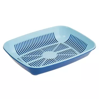 Туалет округлый с сеткой 33,5 х 25 х 6 см, сине-голубой