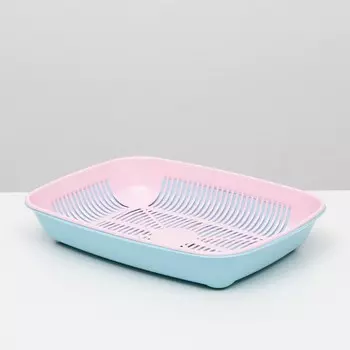 Туалет округлый с сеткой 33.5256 см, розовый/голубой