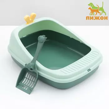 Туалет с бортом 46 х 35 х 18 см, зеленый