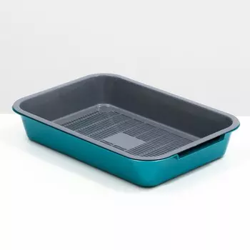 Туалет средний с сеткой 36266.5 см, серый/бирюзовый