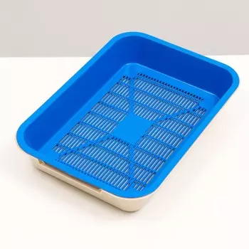 Туалет средний с сеткой 36266.5 см, темно-синий/бежевый