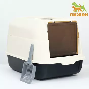 Туалет закрытый с откидным верхом 36 х 51 х 34 см, черный