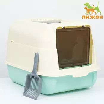 Туалет закрытый с откидным верхом 365134 см, голубой