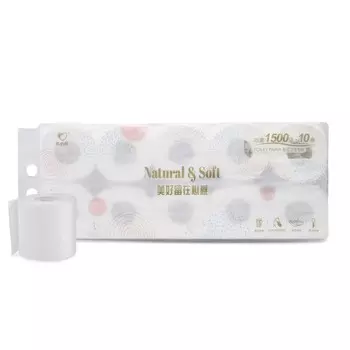 Туалетная бумага natural & soft, 3 слоя, 10 рулонов, 36 метров