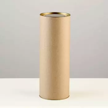 Тубус 92х260 мм (240 мм внутренняя высота),плотный картон, металлическая крышка