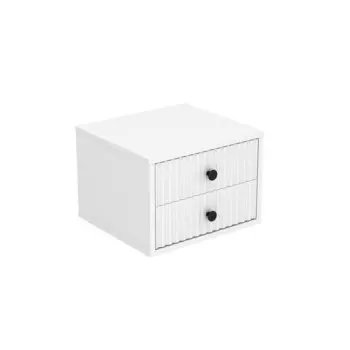 Тумба подвесная репит, белый, белый глянец, золото