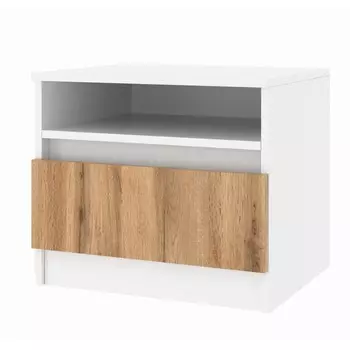 Тумба прикроватная парус, 500х400х430, белый/ вотан