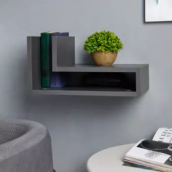 Тумба прикроватная подвесная 412*210*250 серый графит