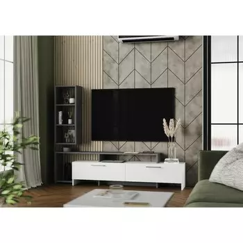 Тумба тв лия, цвет графит / белый