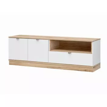 Тумба тв юкки, 1600х450х510, белый/дуб делано
