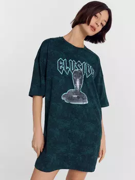 Туника женская домашняя с принтом в виде змеи