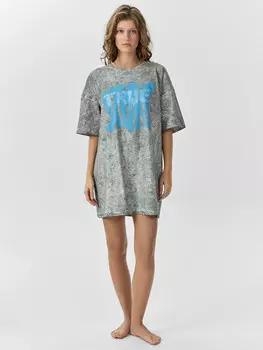 Туника женская серая с надписью