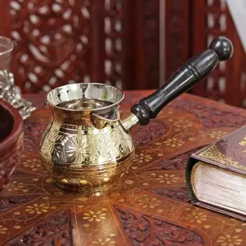 Турка латунь деревянная рукоять