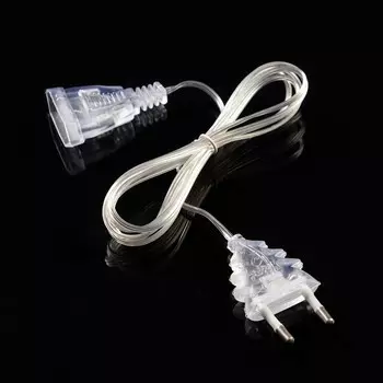 Удлинитель для комнатных гирлянд, 1.5 м, прозрачная нить, умс-вилка