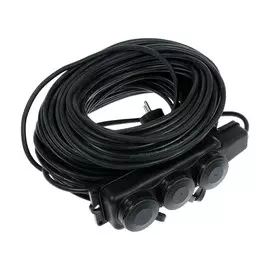 Удлинитель морозостойкий luazon lighting, 3 розетки,50 м,16 а, кг 3х1.5 мм2, с з/к,ip44,