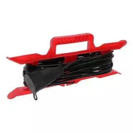 Удлинитель на каркасе tundra, 1 розетка, 10 м, 10 а, пвс 3х0.75 мм2, с з/к, ip44, гост