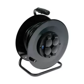 Удлинитель на катушке luazon lighting,4 роз., 25 м,16 а,пвс 3х2.5 мм2,без з/к,ip44, гост