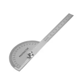 Угломер с линейкой тундра, нержавеющая сталь, гравировка, 100 мм