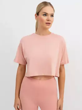 Укороченная хлопковая футболка