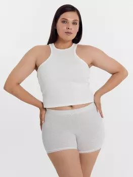 Укороченные хлопковые панталоны в оттенке