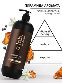 Гель для душа женский, парфюмированный black pepper, 1000 мл, ulab