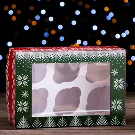 Упаковка на 6 капкейков с окном