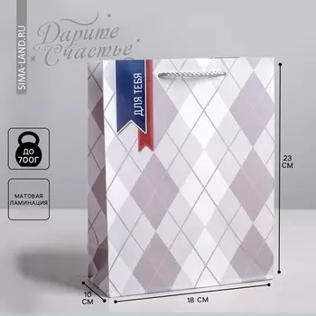 Упаковка, пакет подарочный ламинированный вертикальный,