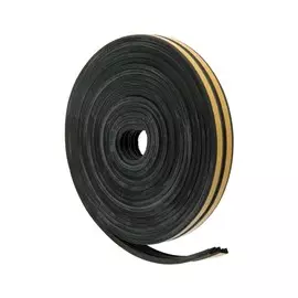 Уплотнитель для окон и дверей ubl010e e-профиль (резиновый) на клейкой основе, цвет черный,