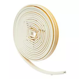 Уплотнитель для окон, профиль p, на клейкой основе, белый, в упаковке 10 м