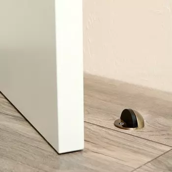 Упор дверной lockland, с крепежным штырем, d=40 мм, h=25 мм, цвет бронза