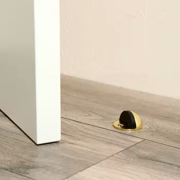 Упор дверной u103gp, d=42 мм, h=23 мм, цвет золото