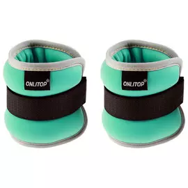 Утяжелители неопреновые onlytop, 2 шт. х 0,25 кг, цвет мятный