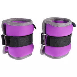 Утяжелители неопреновые onlytop, 2 шт. х 0,25 кг, цвет фиолетовый