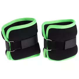 Утяжелитель неопреновый 2 шт. х 0,5 кг, цвет чёрный/зелёный