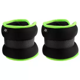 Утяжелитель неопреновый 1 кг (вес пары 2 кг), цвет чёрный/зелёный