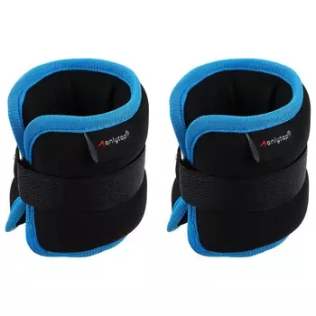 Утяжелители неопреновые onlytop, 2 шт. х 0,5 кг, цвет черный/голубой