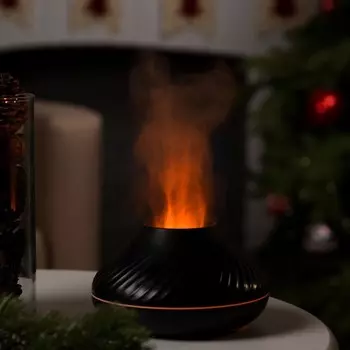 Увлажнитель воздуха luazon hm-10, эффект пламени, 130 мл, 4.5 вт, usb, черный