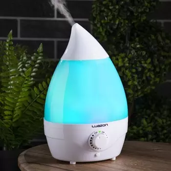 Увлажнитель воздуха luazon lhu-04, ультразвуковой, 2 л, 35 м, 18 вт, бело-голубой
