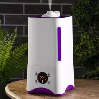 Увлажнитель воздуха luazon lhu-07, ультразвуковой, 25 вт, 3 л, 30 м2, бело-сиреневый